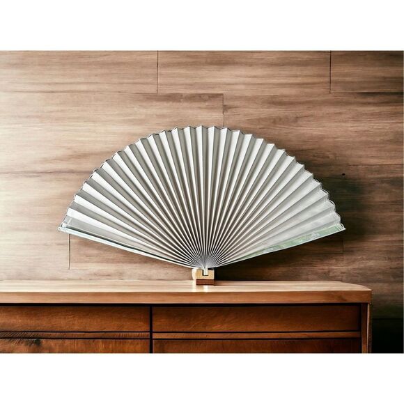 Vintage Paper Floral And Lace Shell Fan - Picture 8 of 12